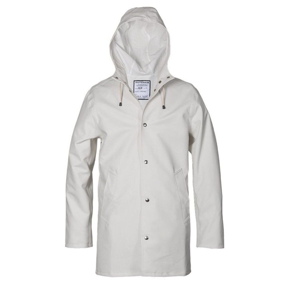 Stutterheim White Arholma Raincoat- small